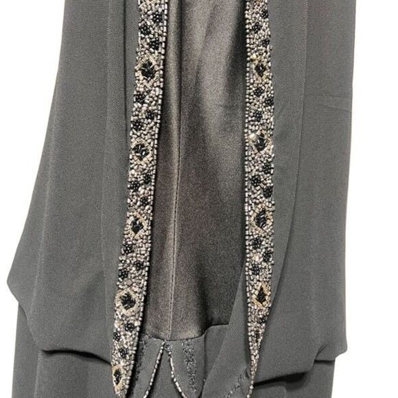 J KARA Sleeveless Black Embellished Party Cocktail Mini Dress Size 12 - Picture 4 of 6